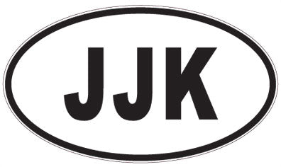 JJK - 3 Letter Initials Oval Sticker