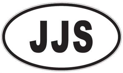 JJS - 3 Letter Initials Oval Magnet