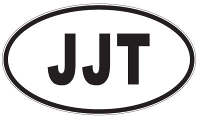 JJT - 3 Letter Initials Oval Magnet