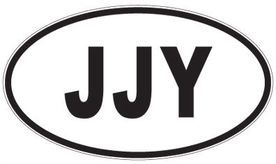 JJY - 3 Letter Initials Oval Magnet