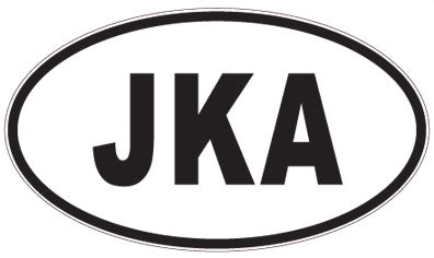 JKA - 3 Letter Initials Oval Magnet