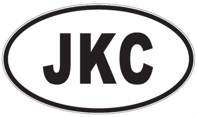 JKC - 3 Letter Initials Oval Magnet