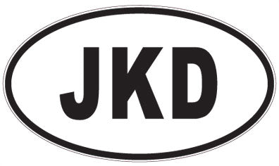 JKD - 3 Letter Initials Oval Magnet