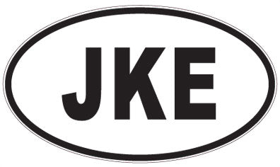 JKE - 3 Letter Initials Oval Sticker
