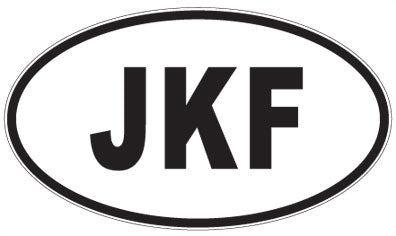 JKF - 3 Letter Initials Oval Sticker