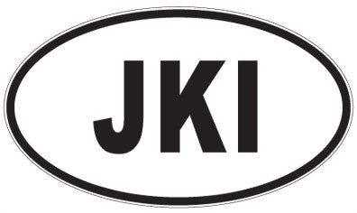 JKI - 3 Letter Initials Oval Sticker