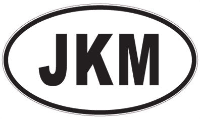 JKM - 3 Letter Initials Oval Sticker
