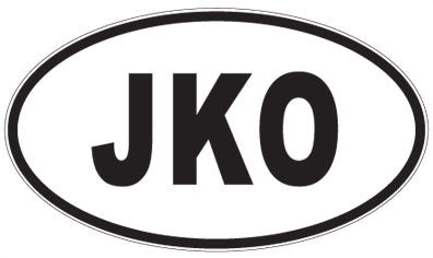 JKO - 3 Letter Initials Oval Sticker