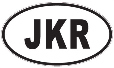 JKR - 3 Letter Initials Oval Magnet
