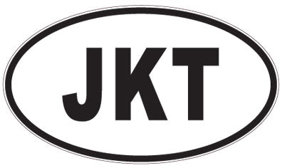 JKT - 3 Letter Initials Oval Magnet