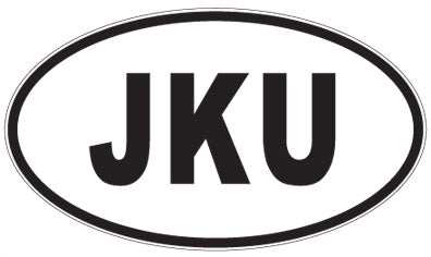 JKU - 3 Letter Initials Oval Magnet