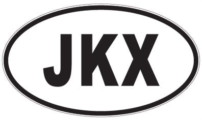 JKX - 3 Letter Initials Oval Magnet