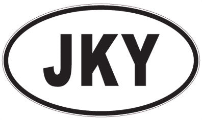 JKY - 3 Letter Initials Oval Sticker