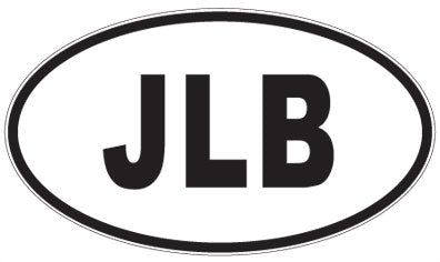 JLB - 3 Letter Initials Oval Magnet