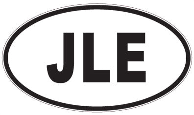 JLE - 3 Letter Initials Oval Magnet