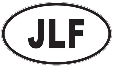 JLF - 3 Letter Initials Oval Sticker
