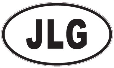 JLG - 3 Letter Initials Oval Sticker