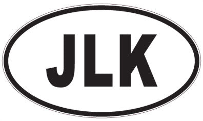 JLK - 3 Letter Initials Oval Sticker