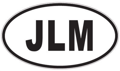 JLM - 3 Letter Initials Oval Magnet