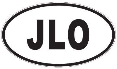 JLO - 3 Letter Initials Oval Magnet