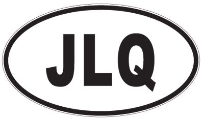 JLQ - 3 Letter Initials Oval Sticker