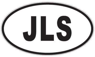 JLS - 3 Letter Initials Oval Magnet