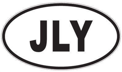 JLY - 3 Letter Initials Oval Magnet