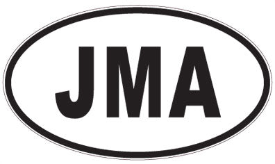 JMA - 3 Letter Initials Oval Sticker