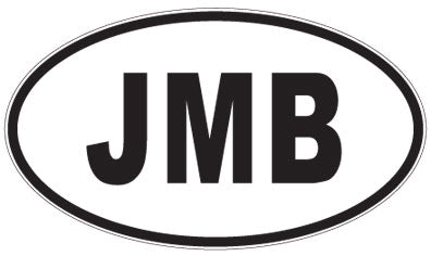 JMB - 3 Letter Initials Oval Magnet