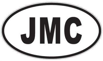 JMC - 3 Letter Initials Oval Magnet