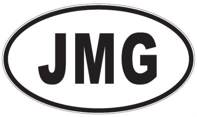 JMG - 3 Letter Initials Oval Magnet