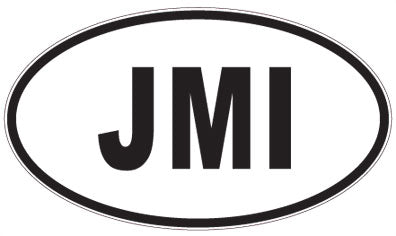 JMI - 3 Letter Initials Oval Magnet