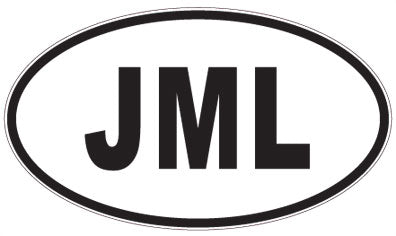JML - 3 Letter Initials Oval Magnet