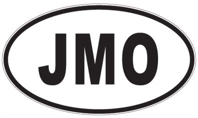JMO - 3 Letter Initials Oval Sticker