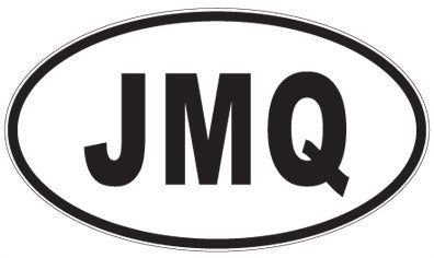 JMQ - 3 Letter Initials Oval Magnet