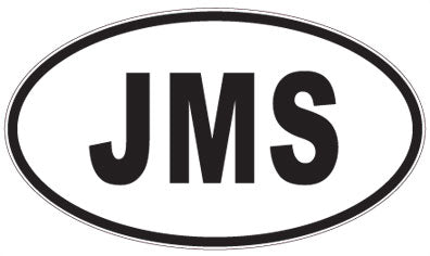 JMS - 3 Letter Initials Oval Magnet