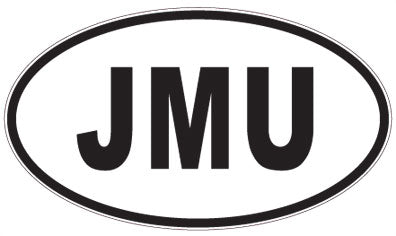 JMU - 3 Letter Initials Oval Magnet