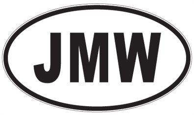 JMW - 3 Letter Initials Oval Magnet