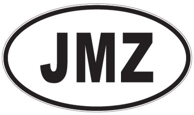 JMZ - 3 Letter Initials Oval Magnet