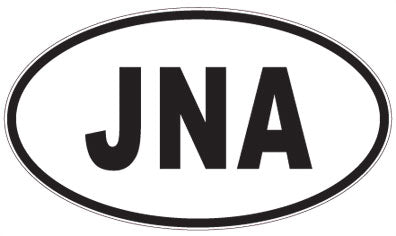 JNA - 3 Letter Initials Oval Magnet