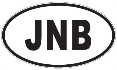 JNB - 3 Letter Initials Oval Magnet