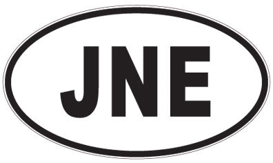 JNE - 3 Letter Initials Oval Sticker