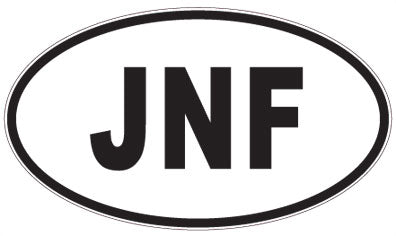 JNF - 3 Letter Initials Oval Sticker
