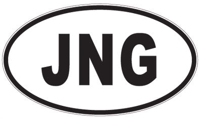 JNG - 3 Letter Initials Oval Magnet