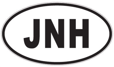 JNH - 3 Letter Initials Oval Magnet