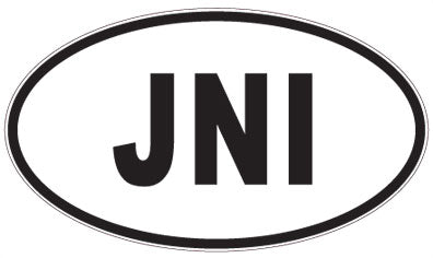 JNI - 3 Letter Initials Oval Sticker