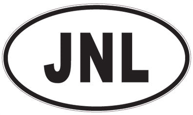 JNL - 3 Letter Initials Oval Sticker