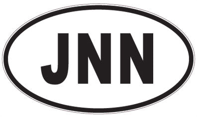 JNN - 3 Letter Initials Oval Magnet