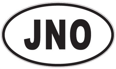 JNO - 3 Letter Initials Oval Sticker