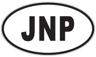 JNP - 3 Letter Initials Oval Sticker